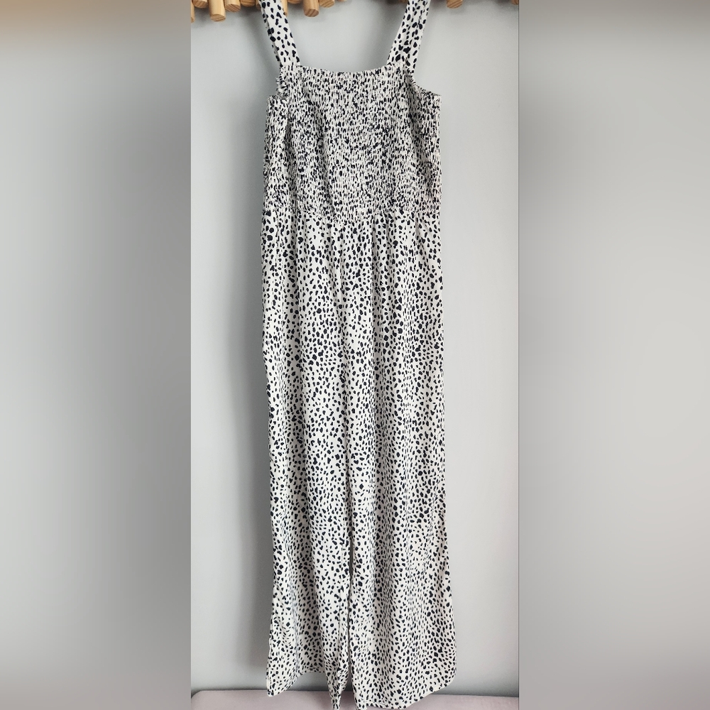 Black and White Spotted Jumpsuit